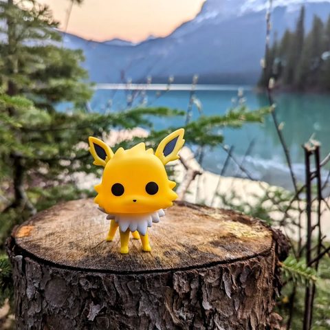 Jolteon figurine at Parc national Yoho, Canada