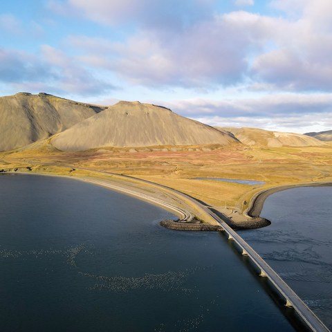 A road between two waters, Iceland